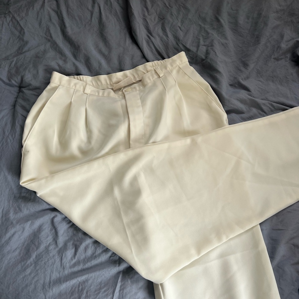 Cream High Waisted Pants